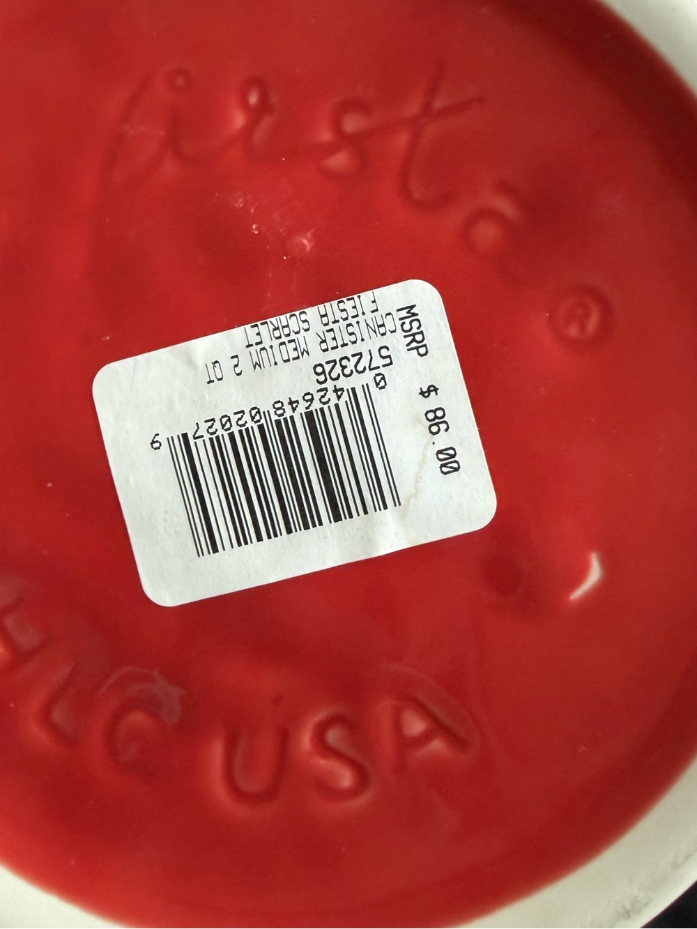 Fiesta Red Ceramic Lidded Canister - Picture 6 of 6